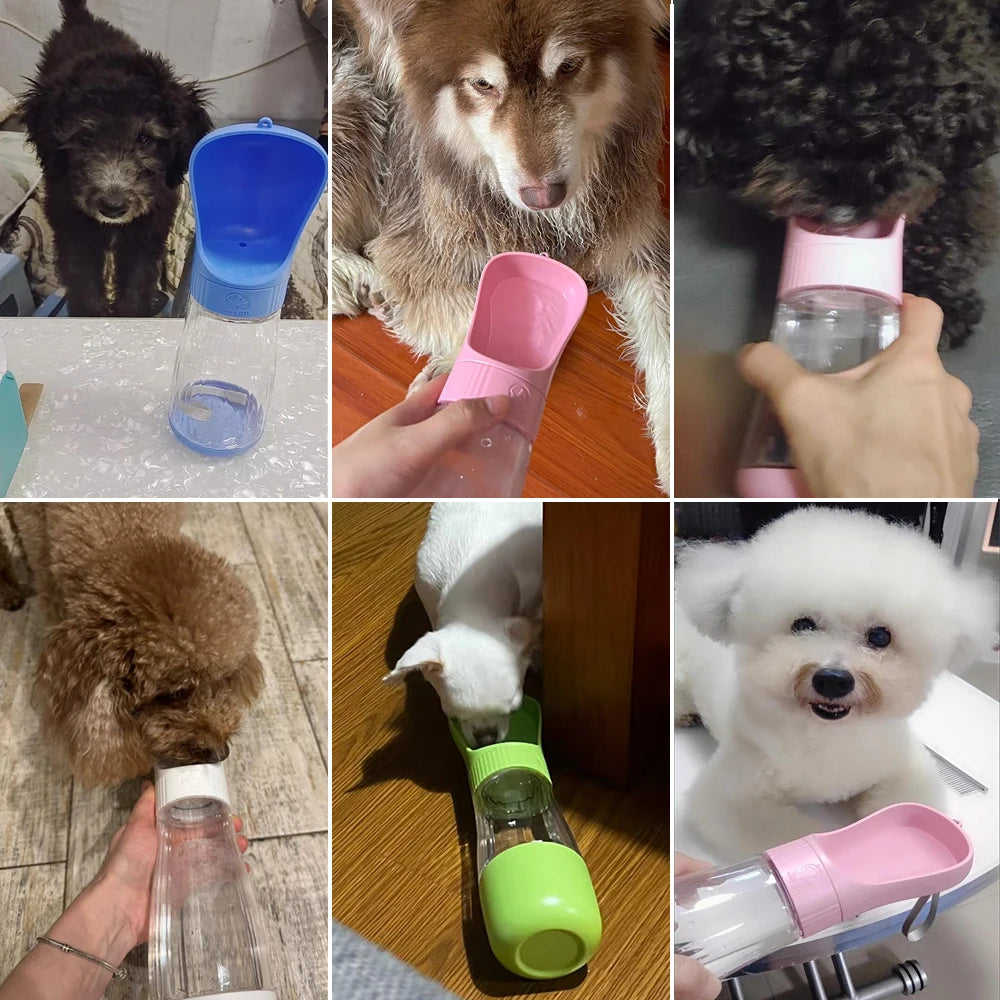 2 In 1 Dog Water Bottle With Food Container Outdoor Portable Pet Drinking Bowls For Small Big Dogs Cat Golden Retriever Supplies
